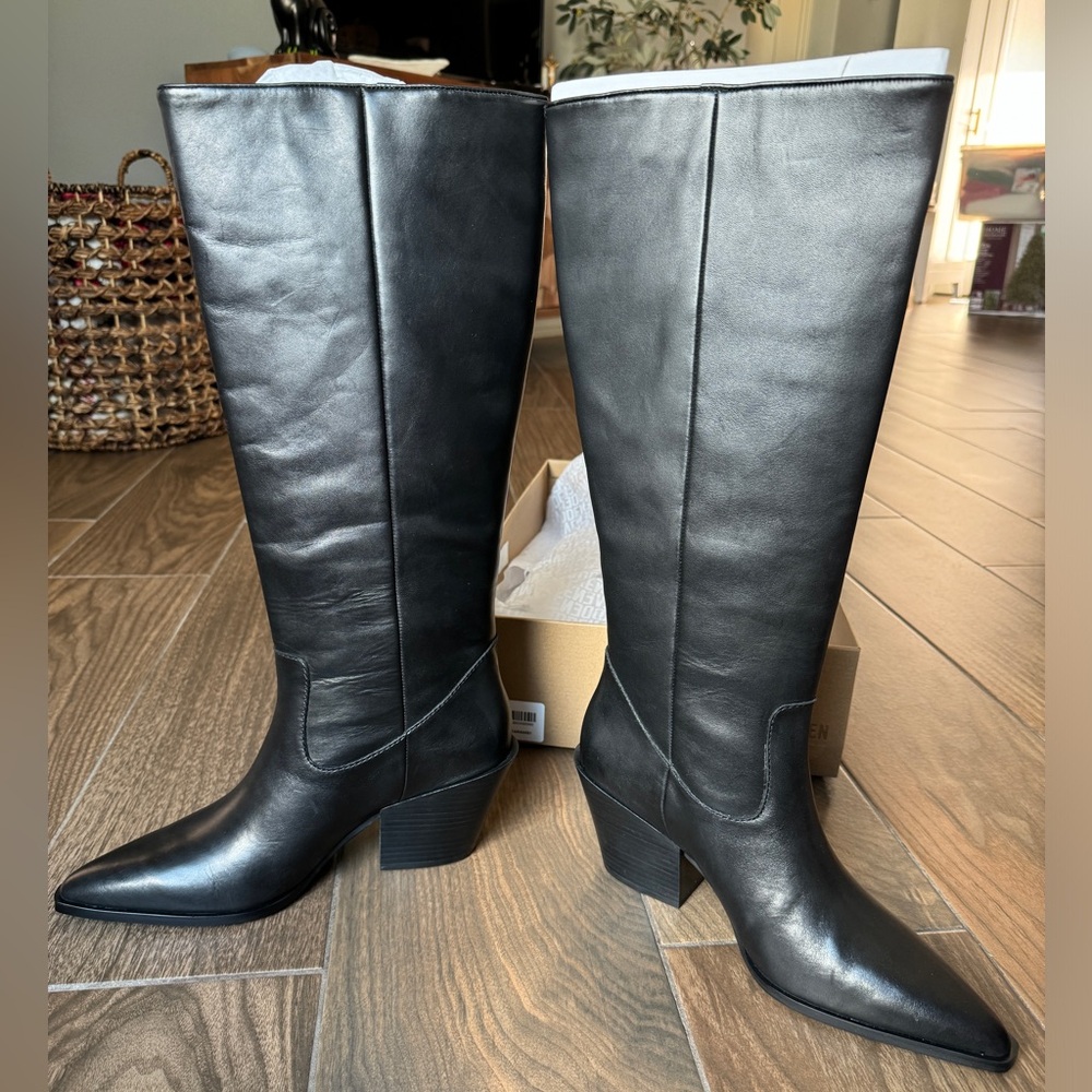 NEW🚨 Steve Madden TARA BLACK LEATHER - Picture 3 of 5